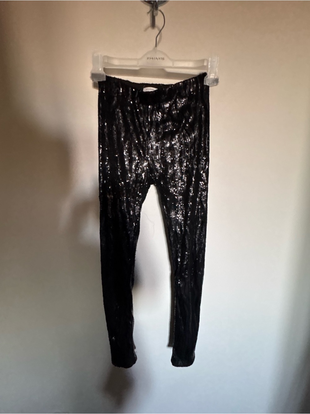 Faith connection designer tight pants  - Black Sequin Stretch Leggings